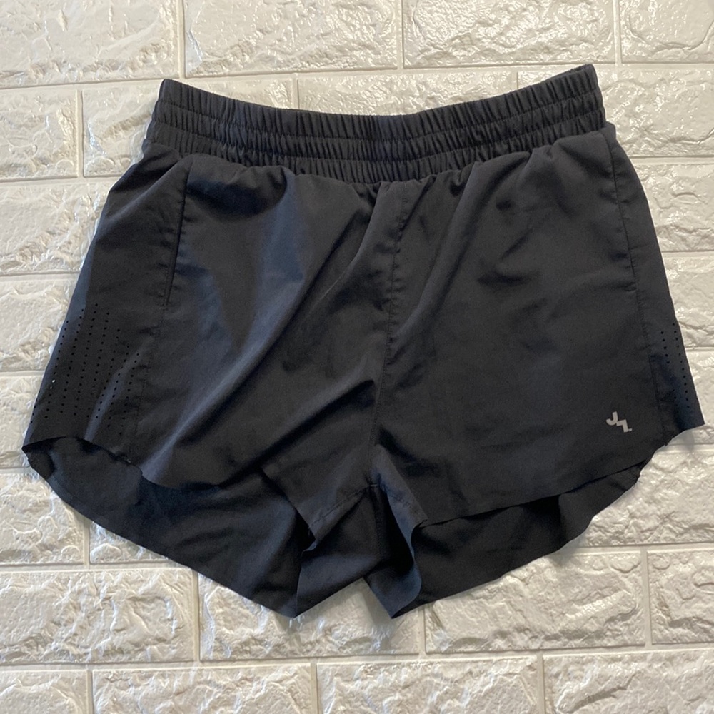 Black running shorts